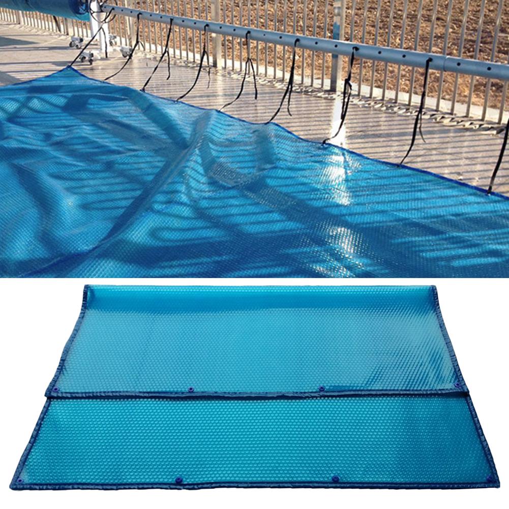1PCS Blue Swimming Pool Cover 100*100cm/100*200cm Square Waterproof And Dustproof Nsulation Bubble Blanket Accessories