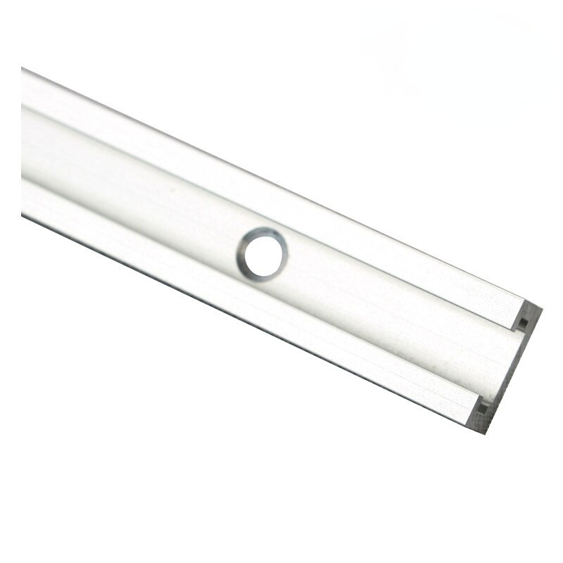 Double-Cut Profile Universal T-Track W/ Mount Predrilled Holes Aluminum Alloy T Slot Slide Miter Track Chute Rail 300-800mm: Silver / M