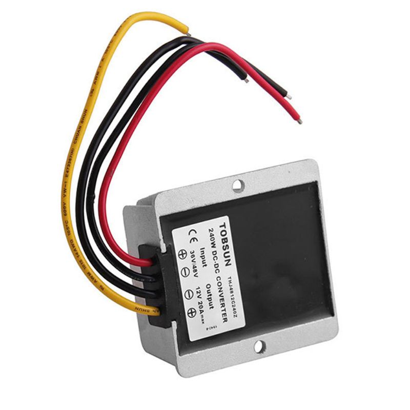 Golfkar Dc Converter 48V 36V Volt Voltage Reducer Om 12V Regulator Bescherming