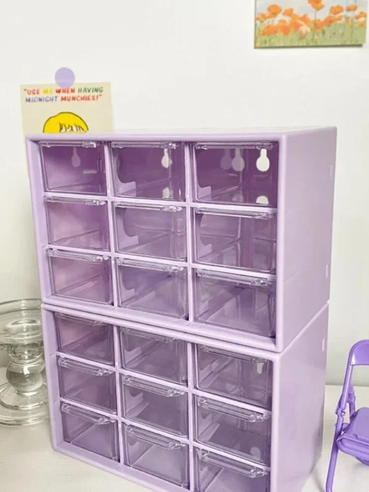 9 Gitter Schreibtisch Aufbewahrung boxen Veranstalter transparente kleine Schublade Partition iert Schüler Schreibtisch Zauberstab Kleinigkeiten Aufbewahrung sbox süß