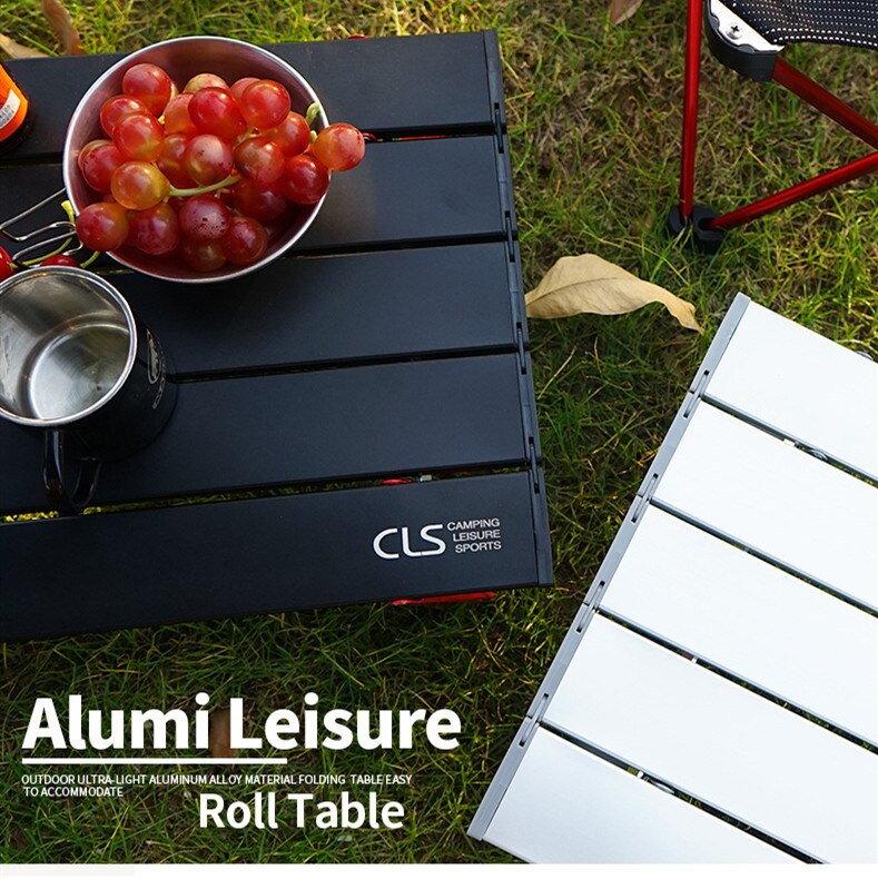 Bærbare camping sideborde folde bord i en taske til picnic, lejr, strand vandrebord laptop skrivebord justerbart picnic skrivebord