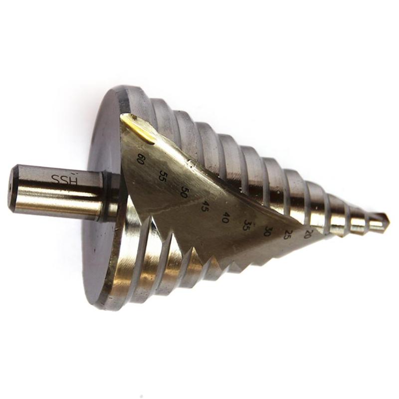 110mm Cone Hole HSS Titanium Coated Step Drill Bit Drilling Power Tools HSS 6-60mm Steel Metal Hole Cutter