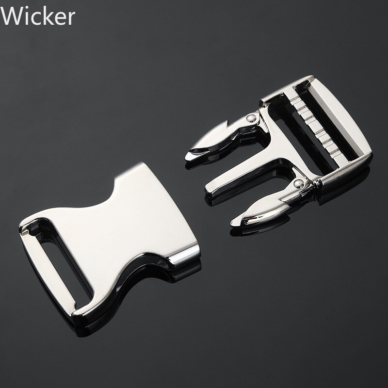 Heavy Duty Metal Side Release Buckle for Luggage Webbing Belt Backpack Diy Silver Plating Insert Fastener for Travel Bag Camping