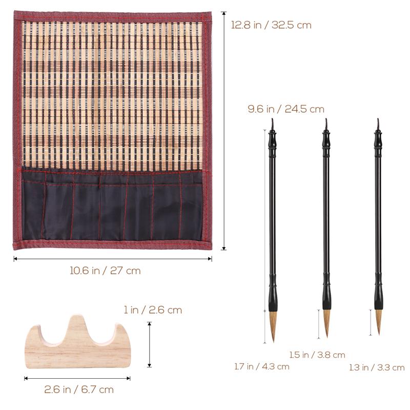 Nuzel Excellent cheveux de loup caligraphie chinoise Kanji japonais Sumi dessin brosse