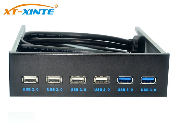 Pöytäkoneen usb 3.0 optinen asema etupaneeli 5.25 tuuman usb-keskitin 9 pin /19 pin  to 4 porttia usb 2.0+ 2 porttia usb 3.0 pc levykepaikkaan