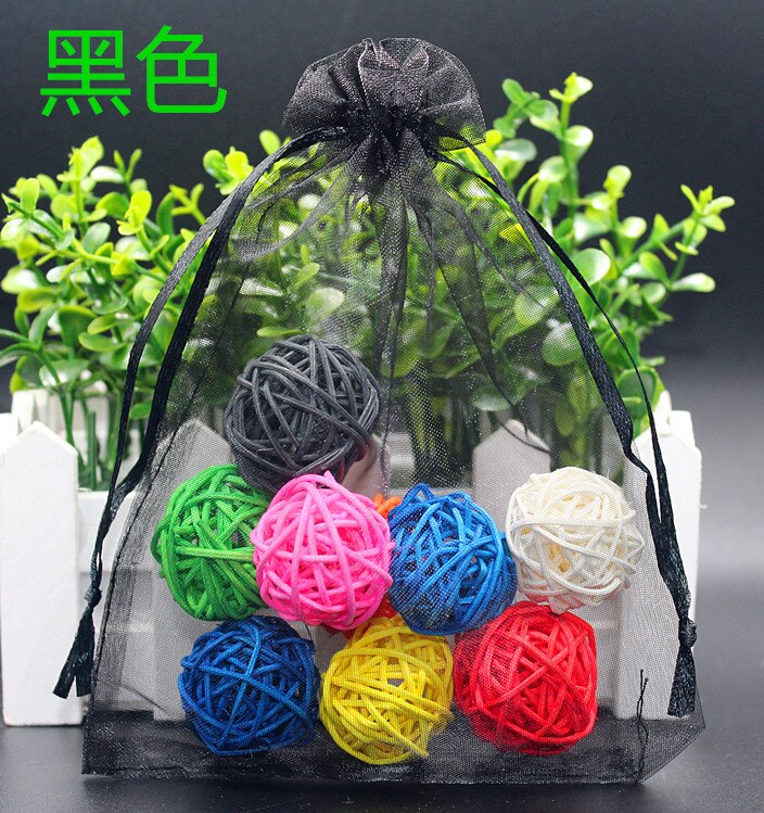 50Pcs Aardbei Druiven Fruit Bescherming Zakken Ongediertebestrijding Anti-Vogel Tuin Netting Zakken Mesh Druif Bag Planter Grow tassen: Black / 10x15cm