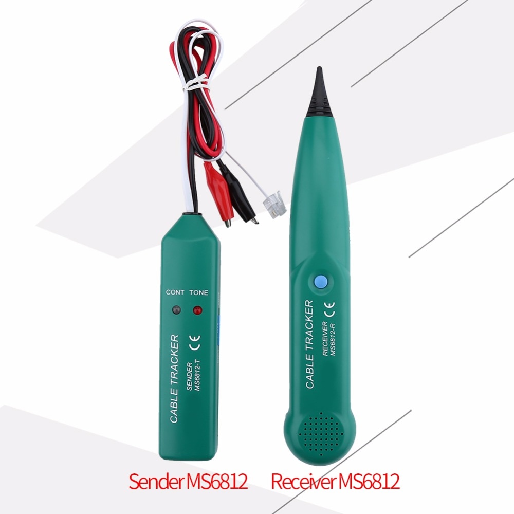 Network Cable Tester MS6812 Telephone Wire Track LAN Network Cable Tester for UTP STP Cat5 Cat6 RJ45 RJ11 Line Finding Testing