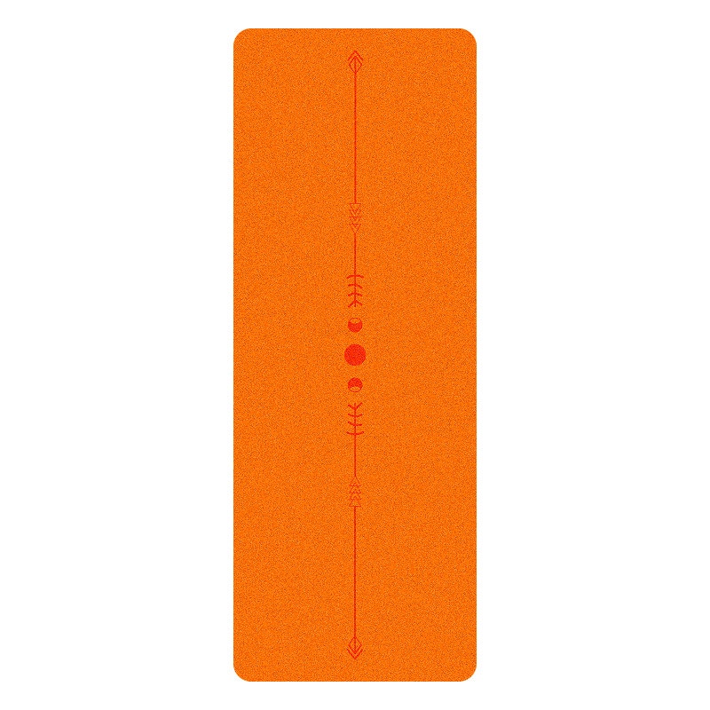 Estera de yoga de 5 mm de grosor con superficie de PU texturizada y base de caucho natural - Estera de ejercicios antideslizante y de alta densidad para el hogar/pilates (Alignm