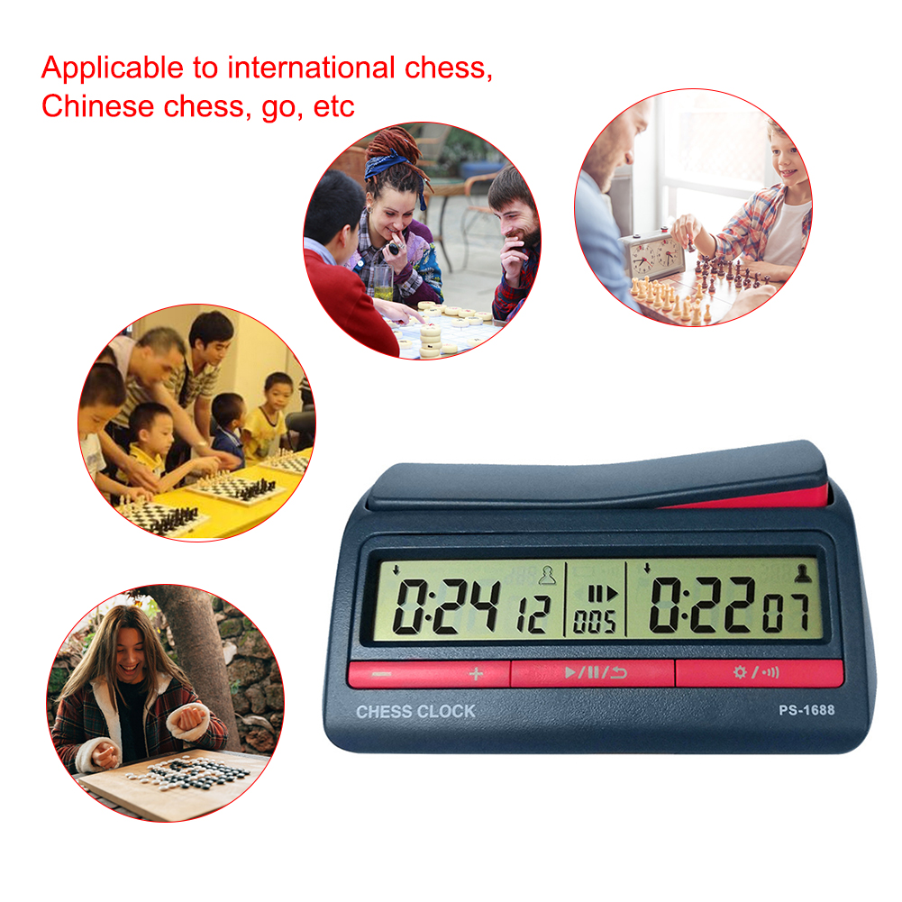 Count Up Down Timer Digital Chess Clock Plastic Battery Powered Multifunctional Lightweight for Family Personal Use