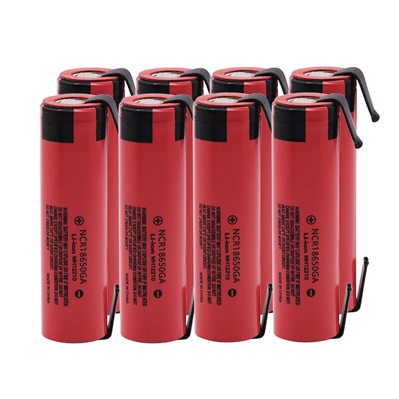 100% Original 18650 Battery NCR18650GA 3.7V 3500mAh 18650 Lithium Rechargeable Battery For Flashlight battery DIY Nickel