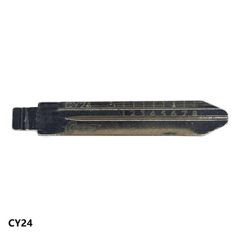 CY24 04# universal Car Key Blade with rafer line Engraved Line Key Scale Shearing Teeth Blank