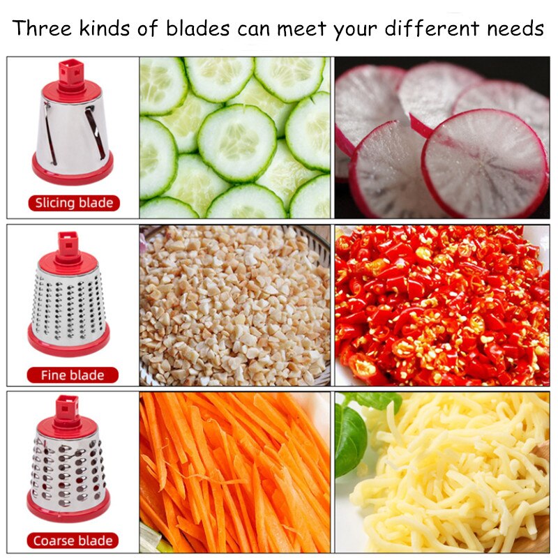 3 In1 manuel légume Cutter trancheuse multifonctionnel rond Mandoline trancheuse pomme de terre fromage râpe astucieux maison cuisine Gadgets