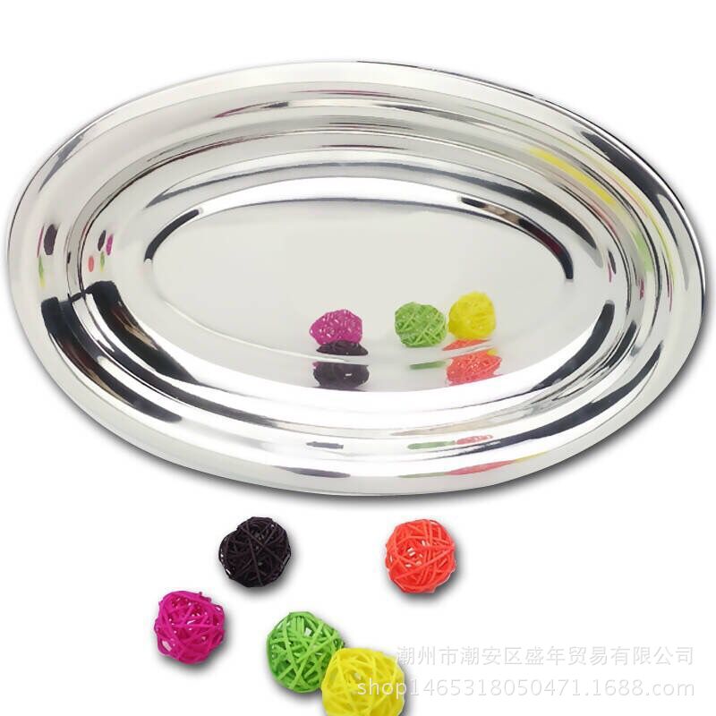 Stainless Steel Oval fish Plates Barbecue Dishes