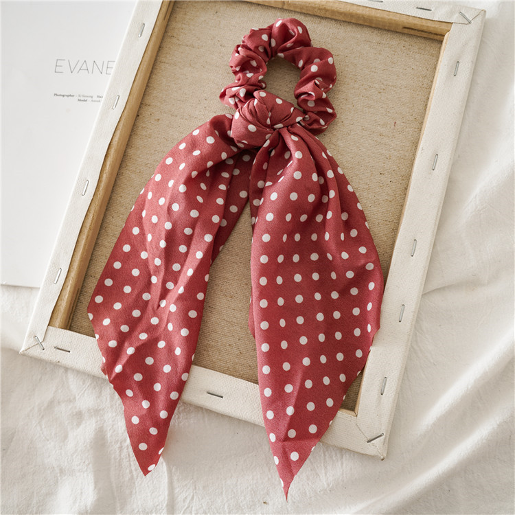 estampado de leopardo lazo largo de satén cinta cola de caballo bufanda lazo para el cabello Scrunchies mujeres niñas bandas elásticas para el cabello accesorios para el cabello: Caqui oscuro