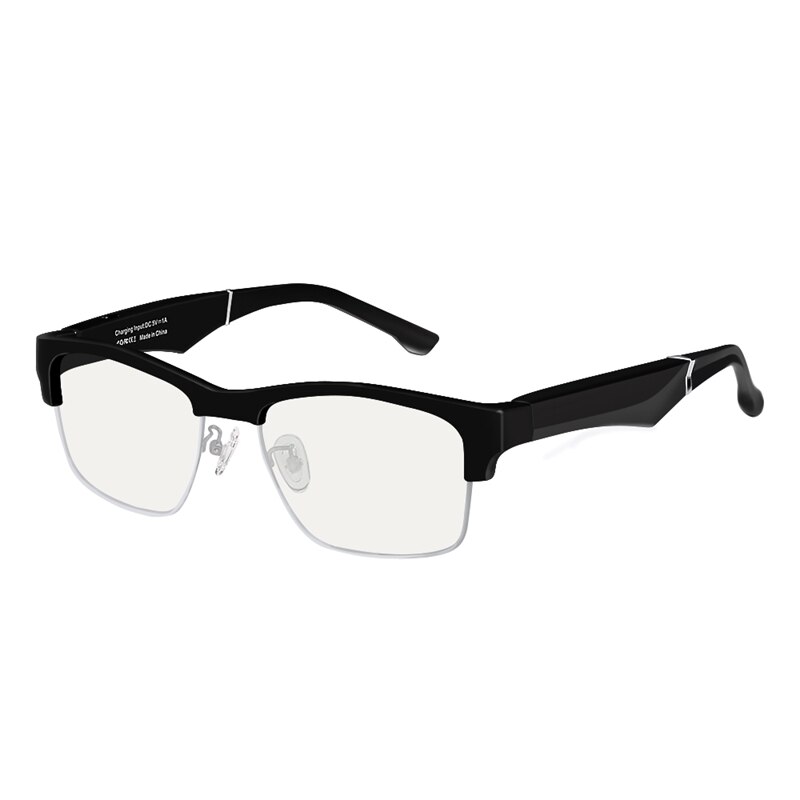 Gles inteligentes K2, inalámbricos por Bluetooth, llamadas manos libres o lentes de luz azul antivaho: Black Silver Edge