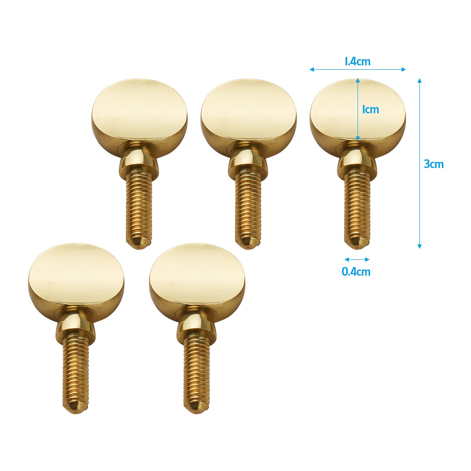 5pcs Brass Sax Neck Tightening Screws Saxophone Replacement Parts Copper Attachment Neck Receiver Tightening Attach Screw