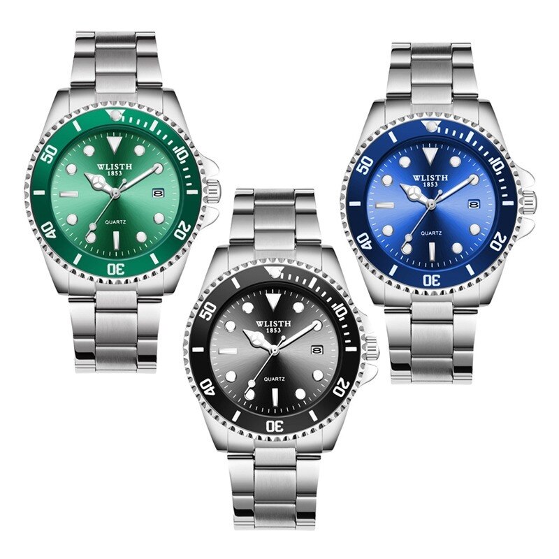 Ananke-reloj analógico de acero inoxidable para hombre, accesorio de pulsera de cuarzo resistente al agua con calendario, complemento Masculino de de lujo con estilo informal, perfecto para