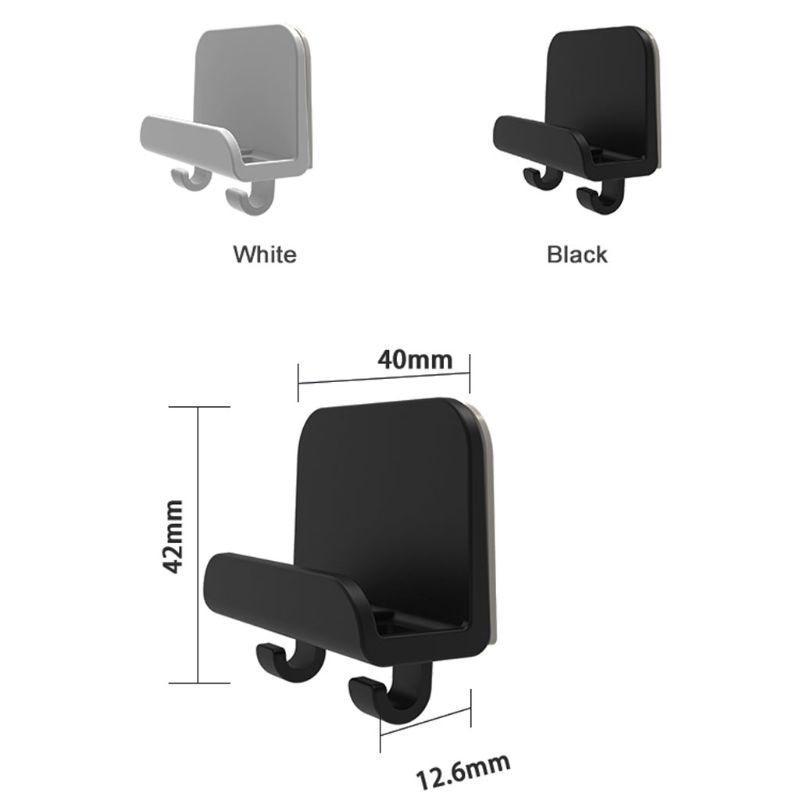 Support mural universel pour téléphone portable, 3 pièces, support pour iPad, iPhone, câbles de rangement, cintre à crochet pour la maison