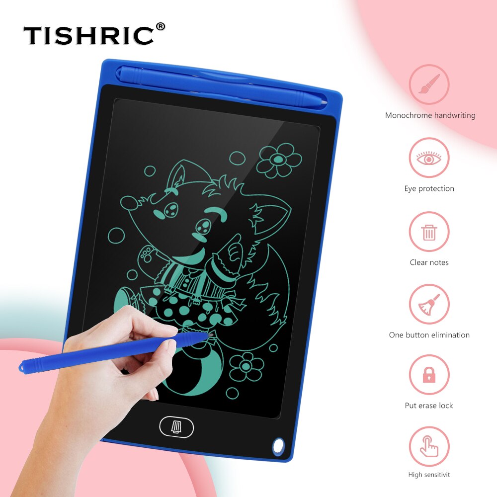 Almohadillas de dibujo de 8,5 pulgadas, tableta gráfica Digital para dibujar, tableta de escritura LCD para niños, bloc de notas electrónico, tablero inteligente portátil