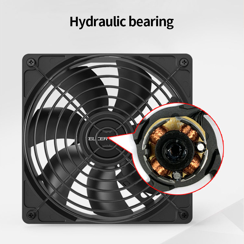 TEUCER-ventilador con caja de alta velocidad, 3000RPM, 12cm, chasis grande de 4 pines, fuente de alimentación, rodamiento hidráulico, ventilador de refrigeración líquida PWM de 12V/4 pines