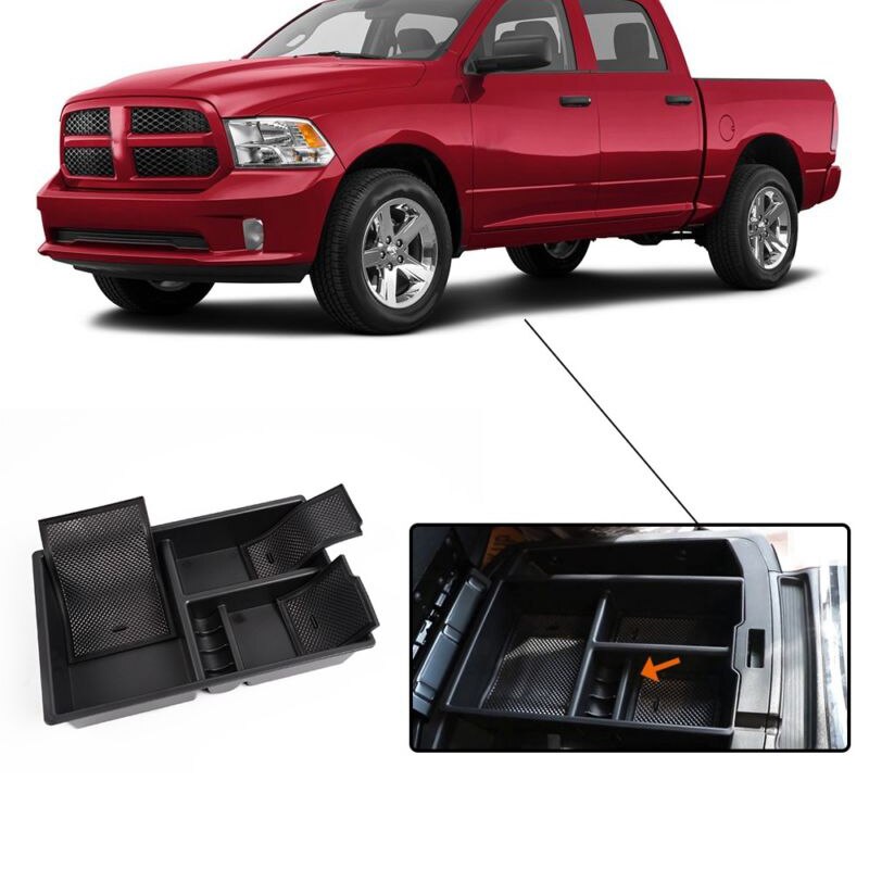 Center Console Organizer Armrest Storage Box Case For Dodge Ram 1500 ~