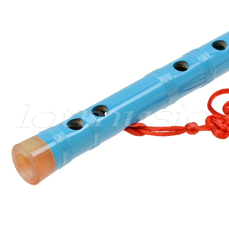 Kmise pintura azul tradicional china flauta de bambú Dizi Pluggable F instrumento Musical clave