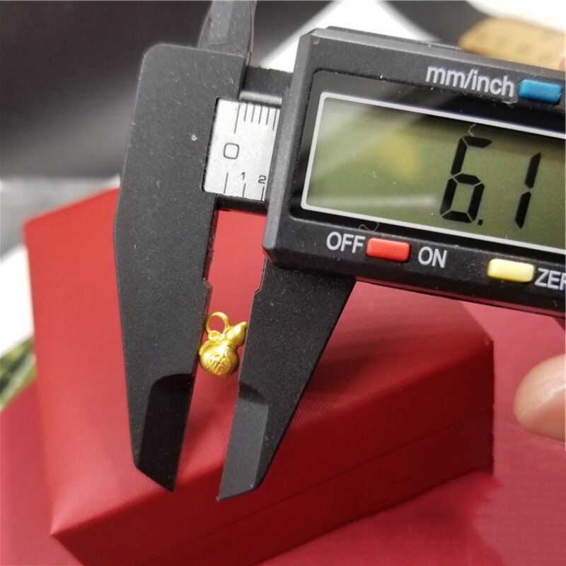 1PCS Echt 24K Gelb Gold Anhänger Frauen 3D Mini Luck Kürbis Bead 0,15-0,2g (Anhänger nur) sehr Kleine
