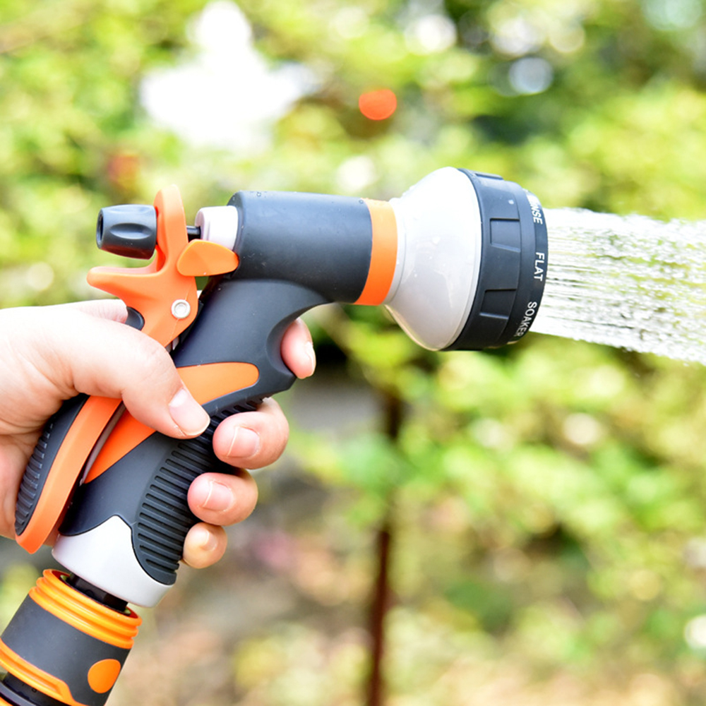 Garden Hose Nozzle 8 Spray Lawn Watering Multi-Function Car Wash High Pressure Durable Hand-Held Tools Hose Sprinkle Tools