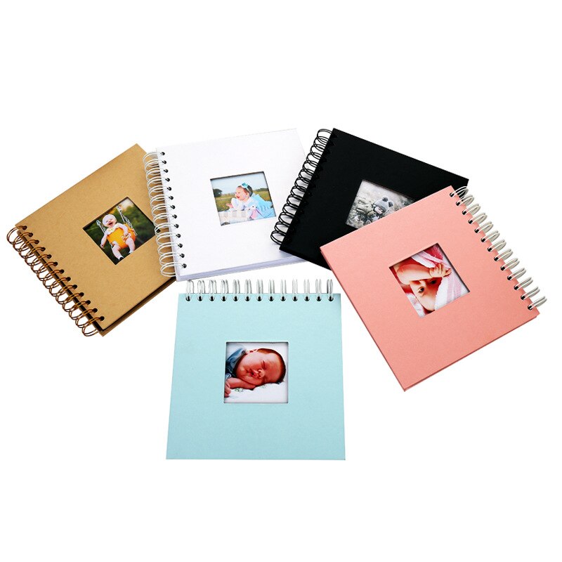 20 Pages Wedding/Baby DIY Photo Album Anniversary Scrapbook Blank Photo Album Cover Kraft Album For Photos For Kids Case Binding