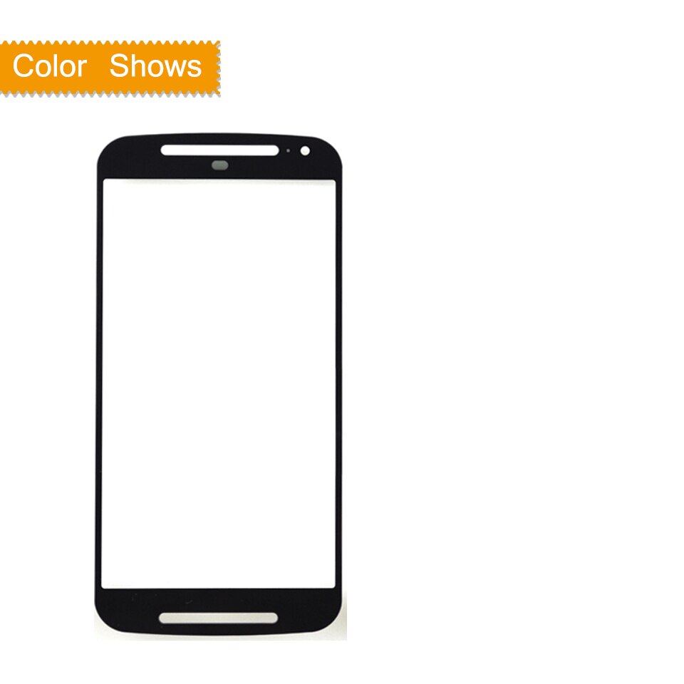 Super For Motorola Moto G2 G+1 XT1063 XT1069 XT1068 Touch Screen Front Outer Glass Panel Lens NO LCD Display Digitizer: black no gift