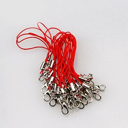 Kreeft knop mobiele telefoon sleutel opknoping touw klei pop DIY accessoires: red 10 pcs