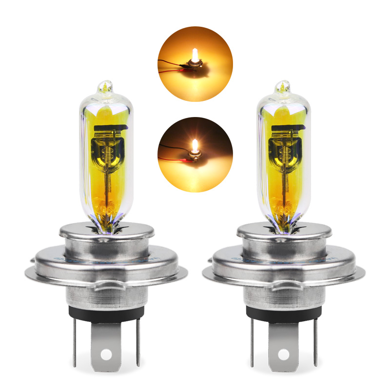 Ampoule Phare H4 60/55W Jaune 3000K Halogène - 12V P43t-38 - Neuf - Fabriqué En Allemagne