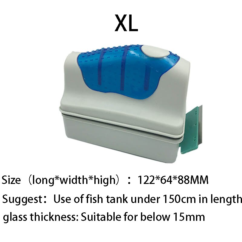 Rasqueta limpiadora de algas para acuario, cepillo magnético, herramientas para acuario,: bule-XL