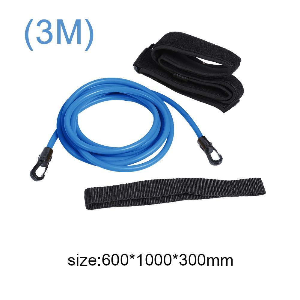 Cinturón de resistencia ajustable para Entrenamiento de natación, Bungee de natación para niños y adultos, ejercitador de fuerza de seguridad, cuerda elástica, ejercitador de natación: 60x100x30cm Blue