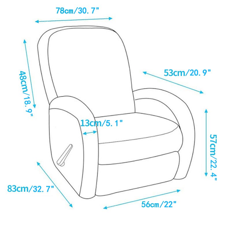 Split Stijl Fauteuil Cover Relax Fauteuil Covers Geometrische Massage Sling Stoel Covers Lounger Enkele Zetel Couch Sofa Kussenovertrekken