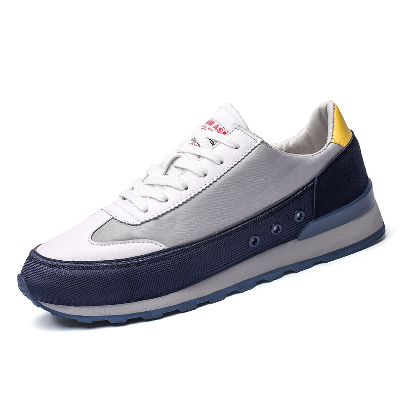 Canvas skor sommar höst sneakers herr fritidsskor ventilerande mesh skor för herr loafers sneakers herr tränare: Blå / 7.5