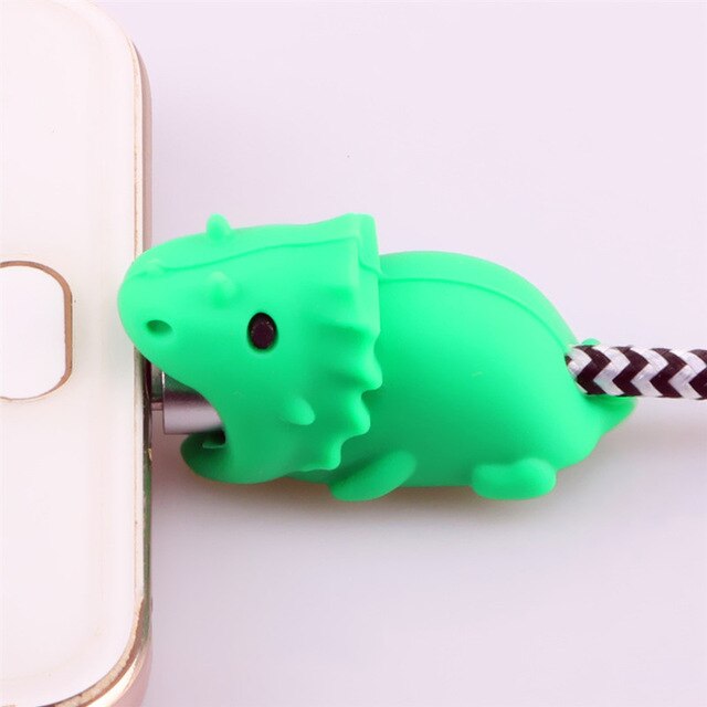 Siancs kaapelin puremissuoja dinosaurus eläin androidille söpö kelauslaite usb kaapelin järjestäjä lanka kaapelipidike: 2