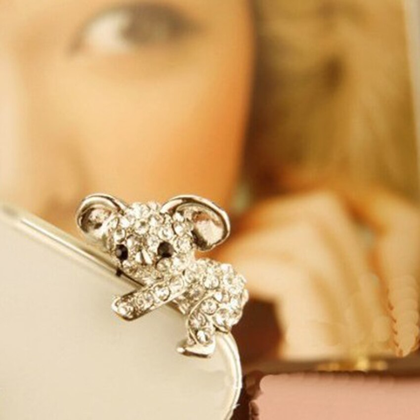 Cute Diamond Cat Pattern Koala Anti Dust Plug For Phone Accessories Earphone Jack For Iphone Samsung Xiaomi