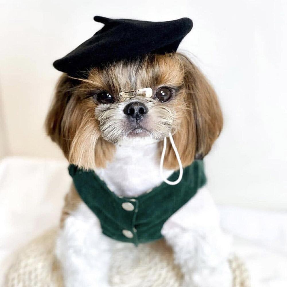 Kleurrijke Pet Dog Verstelbare Schilder Baret Voor Kleine Honden Puppy Fotografische Rekwisieten Hoed Hond Accessoires Decoratieve Hoed