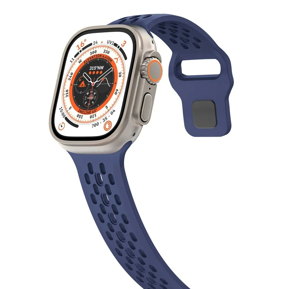 Sports silikonerem til apple watch band 46mm 45mm 44mm 42mm 49mm 41mm 40mm armbånd iwatch serie 10 ultra 9 8 7 6 5 4 se