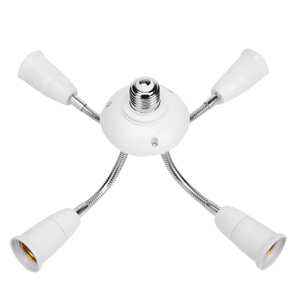 E27 Splitter 2/3/4/5 Head Lamp Base Adjustable LED Light Adapter Multi-conversion Lamp Bulb Holder Copper Converter Socket Screw: Lamp holder 4