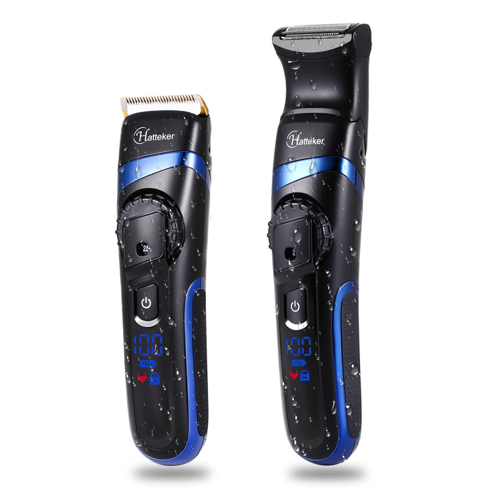HATTEKER tondeuse électrique tondeuse cheveux professionnelle rasoir 2 en 1 tondeuse réglable épilateur homme