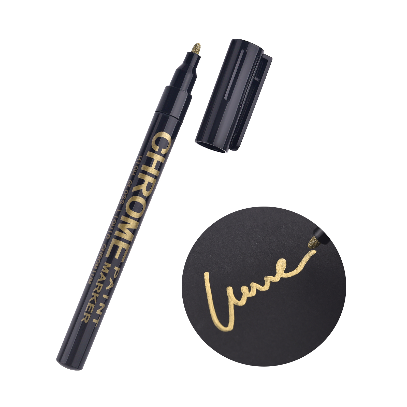 Chrom Spiegel Marker Stift DIY Harz Farbe Reparatur Spiegel Chrom Für Rock Keramik Glas Metallic Kunsthandwerk Stift Zubehör: Dark Khaki