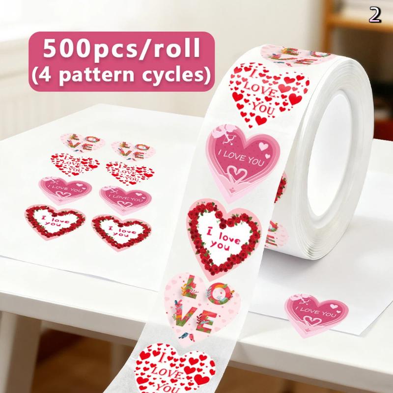 120/500 stuks valentijnsdag hartstickers, sluitstickers, stickers voor enveloppen met de tekst "happy wedding", feestdecoratiestickers: Lichtgroen