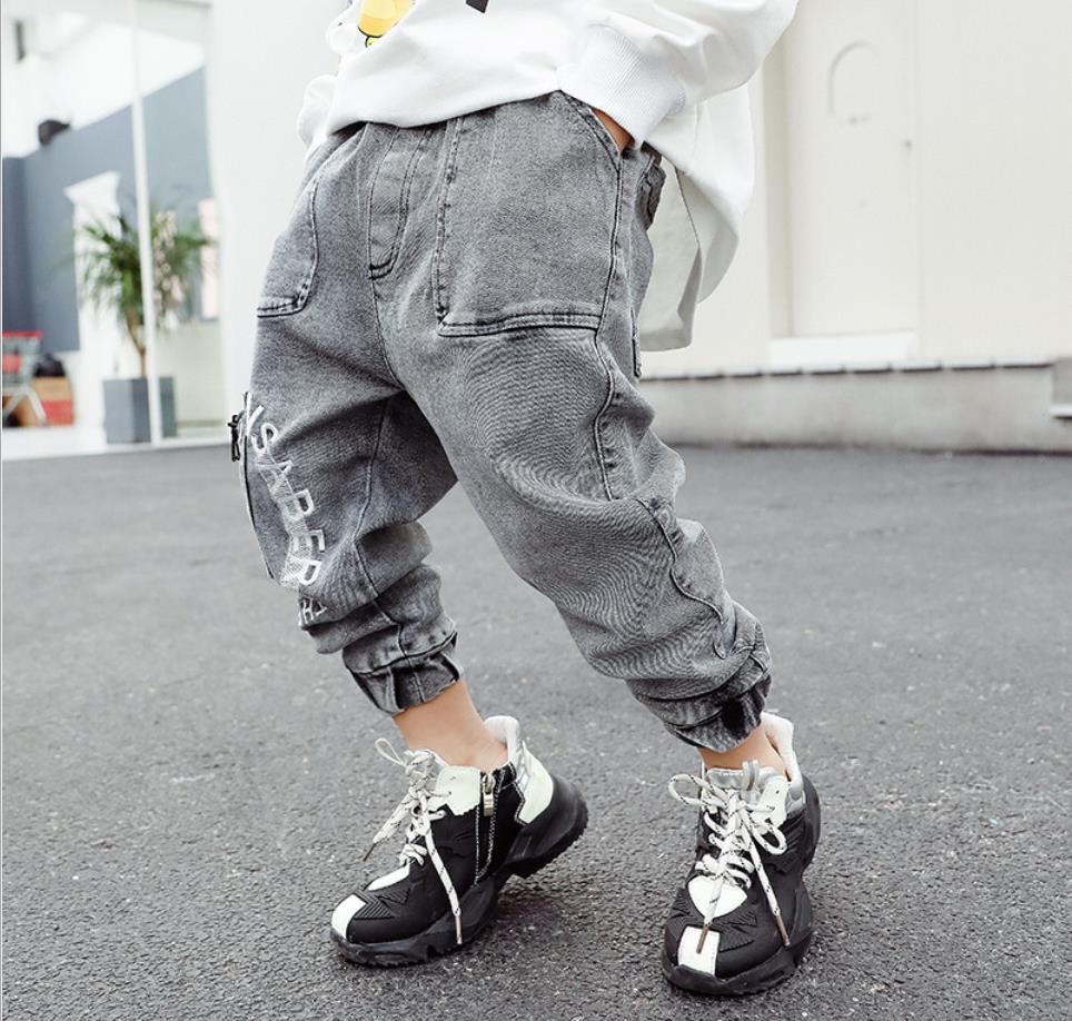 Pantalones vaqueros para niños nuevos Jeans para la escuela primavera otoño novedad ropa para adolescentes pantalones vaqueros Casual Cargo 2-8 año