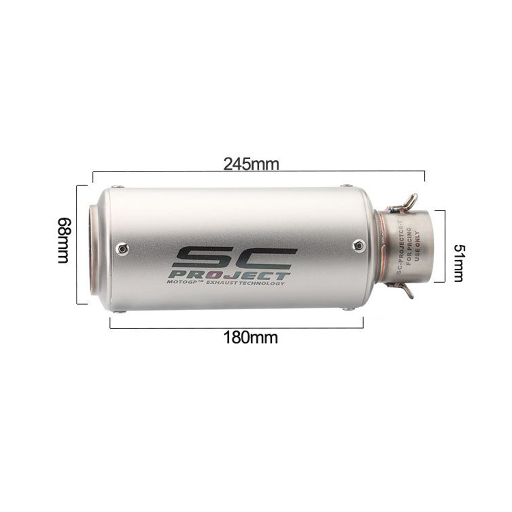 Motorrad Auspuff system 36-51mm Edelstahl Auspuffrohr Für HONDA cb400 cb600 Für SUZUKI bandit 1200 1520f 1250s gsx-r600
