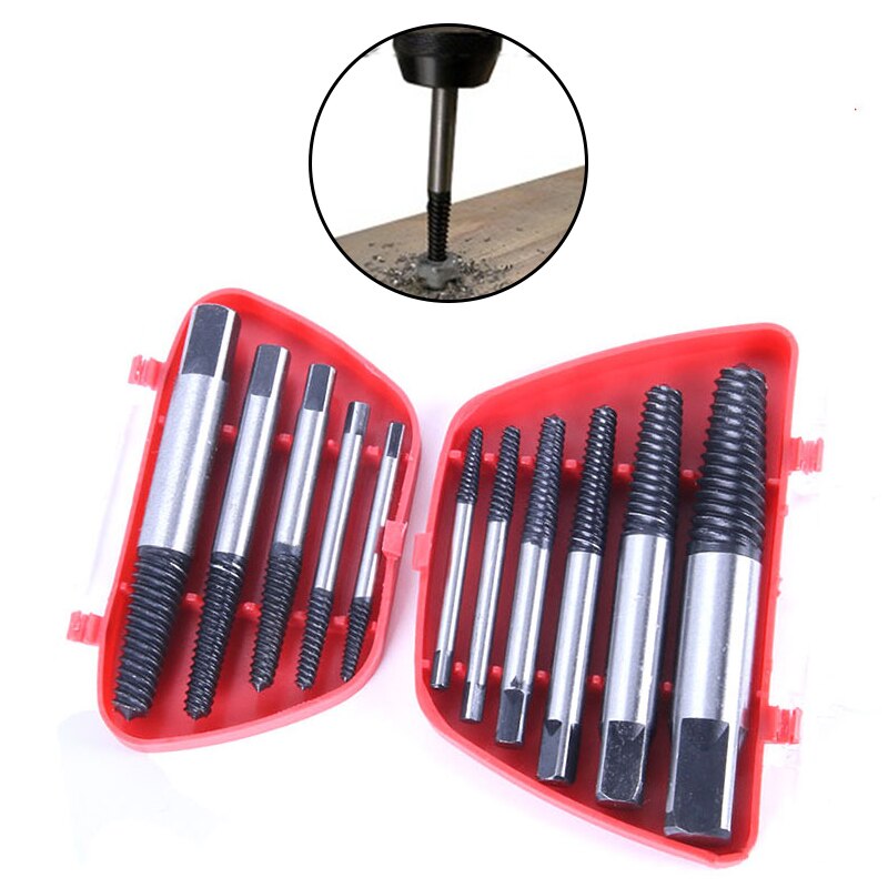 Damaged Screw Extractor Center Drill Bits Guide Set Broken Damaged Bolt Remover Removal Speed Easy Out Tools Set 5/6Pcs