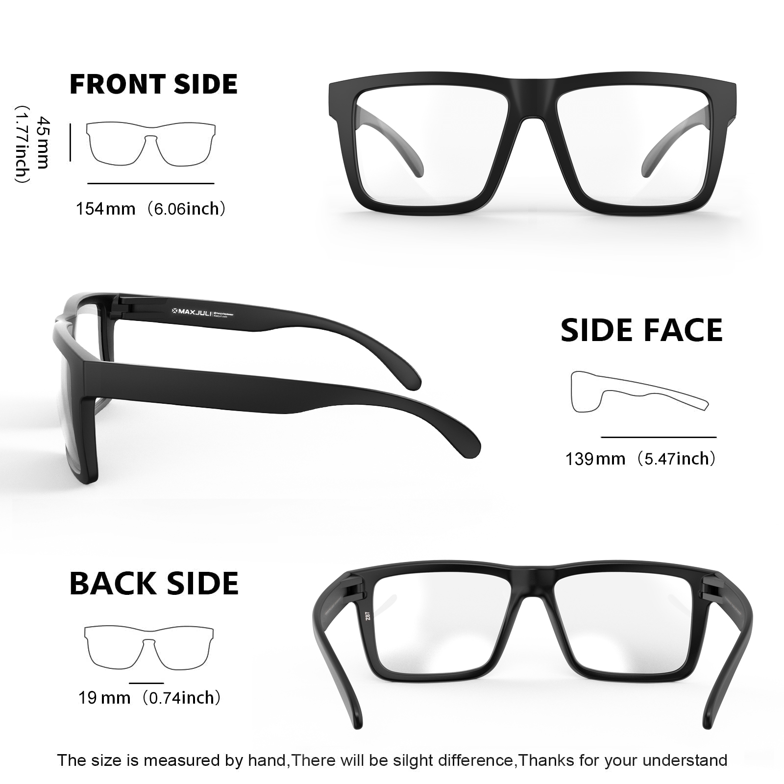 MAXJULI XL Size Extra Large Z87 Sunglasses for Big Wide Heads Men TR90 Ultralight Sun Glasses For Big Face UV400 Protection 8228
