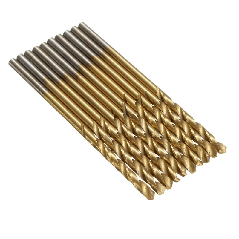 50Pcs 1Set Titanium Coated Boor Bits Hoge Snelheid Staal Boor Set Vermogen Boren Voor hout