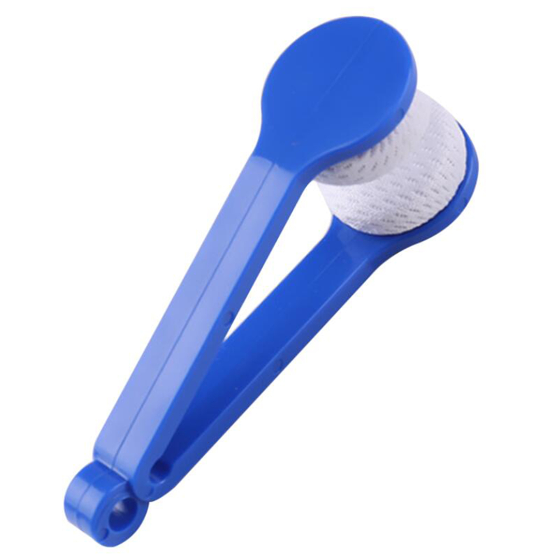 Brillenputztuch, mikrofasertuch, brillenreiniger, bildschirmreiniger, mini-brillenlinsenbürste: Blau